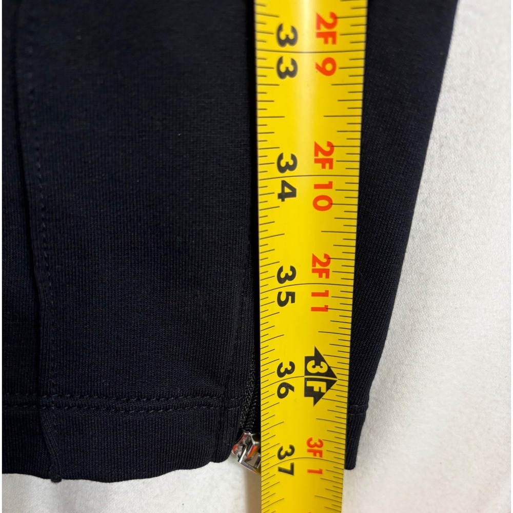Lauren Ralph Lauren Pants Large Black Knit Womens Ankle Zip Pintuck Excellent - Picture 8 of 9